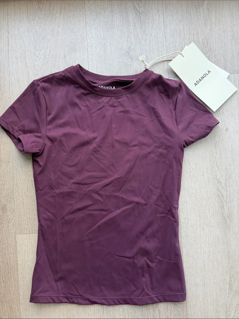 Adanola Women's ultimate short sleeve top - dark cherry